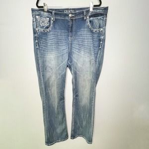 Grace Women's Boot Cut Jeans in Classic Blue